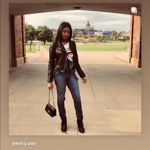 FAUX LEATHER BIKER JACKET